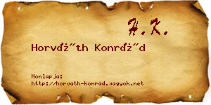 Horváth Konrád névjegykártya