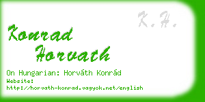 konrad horvath business card